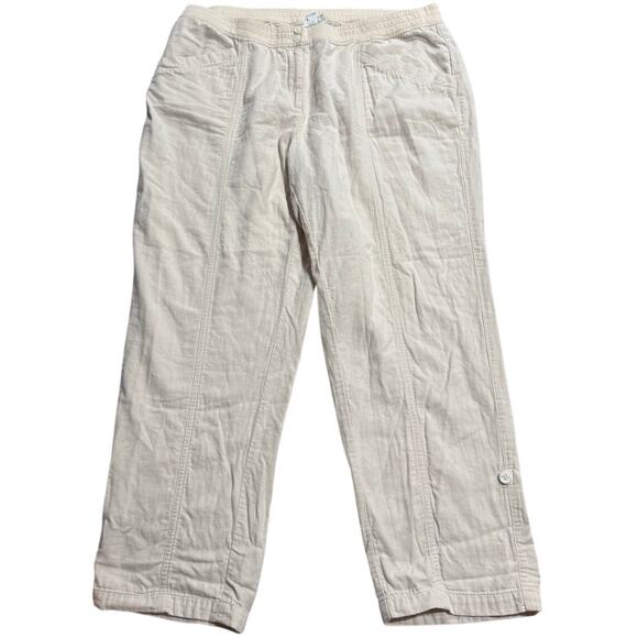 J. Jill Gauzy Pull On Casual Pants Womens Plus Size 18 100% Cotton WPT025934 - Picture 1 of 8